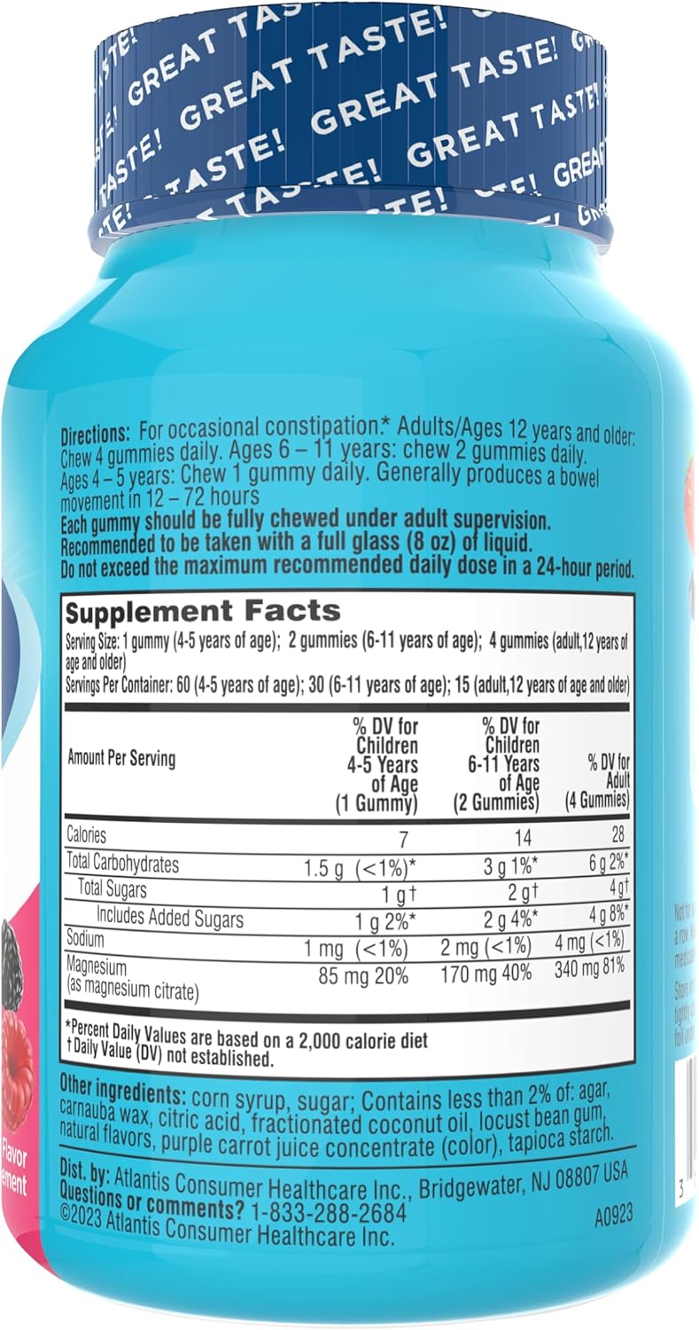 COLACE Stool Softener Gummies, Gentle Dependable Constipation Relief Magnesium Citrate Gummies, No.1 Doctor Recommended Stool Softener Brand, Berry Flavored 60ct (Pack of 2) - Image 2